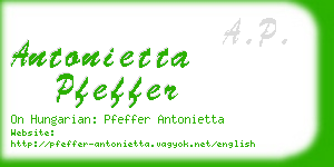 antonietta pfeffer business card